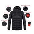 4 Heated Vest Jacket Fashion Men Women Coat Clothes Intelligent Electric Heating Thermal Warm Clothes Winter Heated Hunt-Black. 