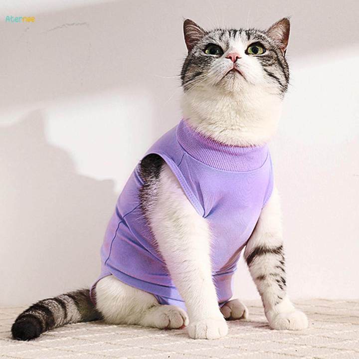 Cat Recovery Suit Outfits Prevent Licking Pets Clothes for After