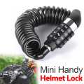 Motorcycle Helmet Lock Cable Black Tough Combination 4 Digit Password Anti-theft.