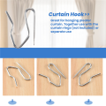 10pcs Curtain Drapery Pin Hooks - Silvery.