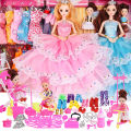 Sweet Barbie Doll Set House Girls Princess Kids Toys Clothes Skirt Doll Cloth Birthday Gifts. 