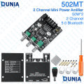 502MT Bluetooth 5.0 Amplifier Board Module 2 Channel Mini Power Amp 50W+50W.