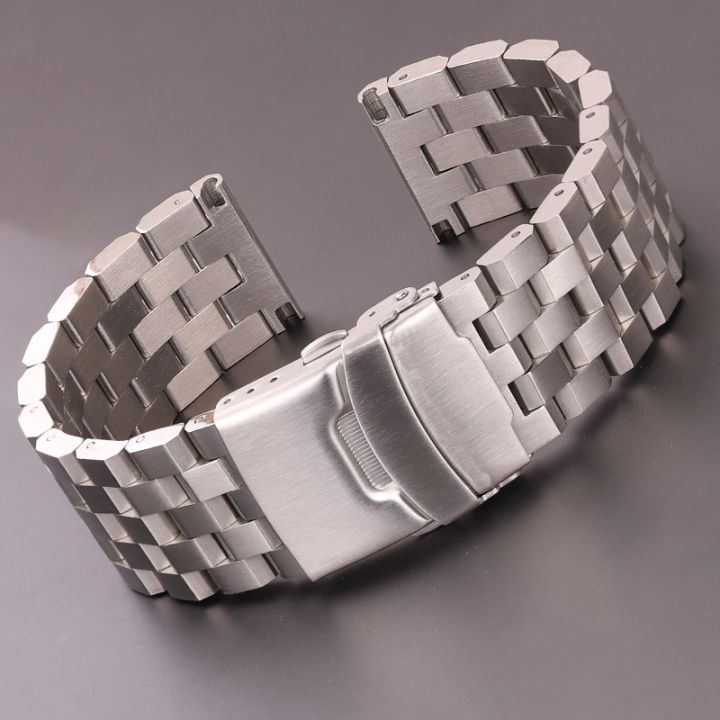 Stainless%20Steel%20Watch%20Strap%20Bracelet%2018mm%2020mm%2022mm%2024mm%20Women%20Men%20Solid%20Metal%20Brushed%20Watch%20Band%20For%20Gear%20S3%20Watch%20Accessories%20-%20Image%203