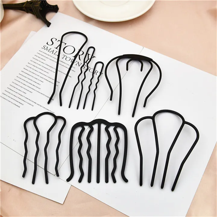 Women%20Hair%20Insert%20Comb%20Messy%20Bun%20Hair%20Pin%20Metal%20Wave%20Shape%20Hair%20Fork%20For%20Parties%20ANLAN%20-%20Image%204