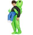 Green Kids Adult ET Alien Inflatable Costume Anime Suits Dress Mascot Halloween Party Cosplay Costumes for Man Woman Boys Girls. 