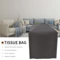 PU Leather Square Tissue Box Holder - Decorative Holder-White.
