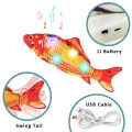 Simulation Electric Fish for Baby Repeat Speaking LED Light Happy Music for Baby to Play Tapping Fish Toy Mobile Moving Fish Toy.