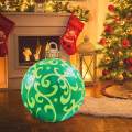 Giant Christmas Inflatable Ball PVC Giant Inflatable for Porch Holiday Lawn.