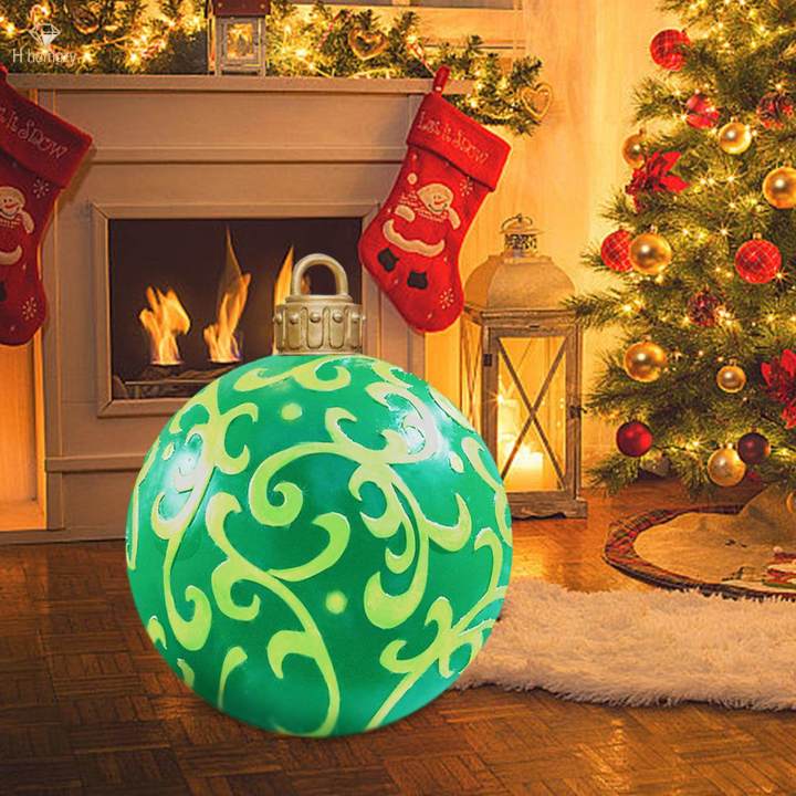 Giant Christmas Inflatable Ball PVC Giant Inflatable for Porch Holiday Lawn