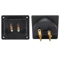 BRADOO- 2 Pcs Square Binding Post Type Speaker Box Terminal Cup Wire Connector Board , 90X78Mm & 57X57Mm. 