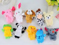 10 Pcs/Lot Cartoon Biological Animal Finger Puppet For Child Baby Favor Dolls Lovely Mini Funny Soft Plush Toys. 