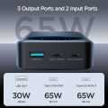 Joyroom JR-PBF05 65W Digital Display Fast Charging Power Bank 30000mAh -Black. 