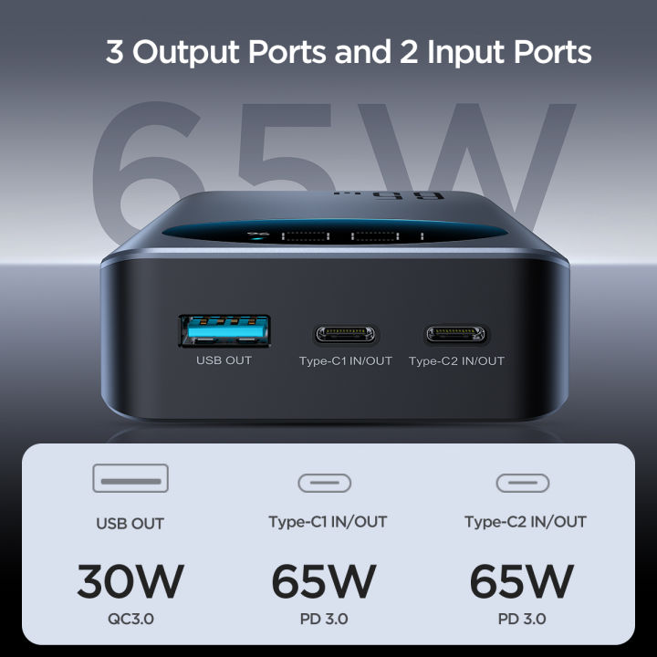 Joyroom%20JR-PBF05%2065W%20Digital%20Display%20Fast%20Charging%20Power%20Bank%2030000mAh%20-Black%20-%20Image%205