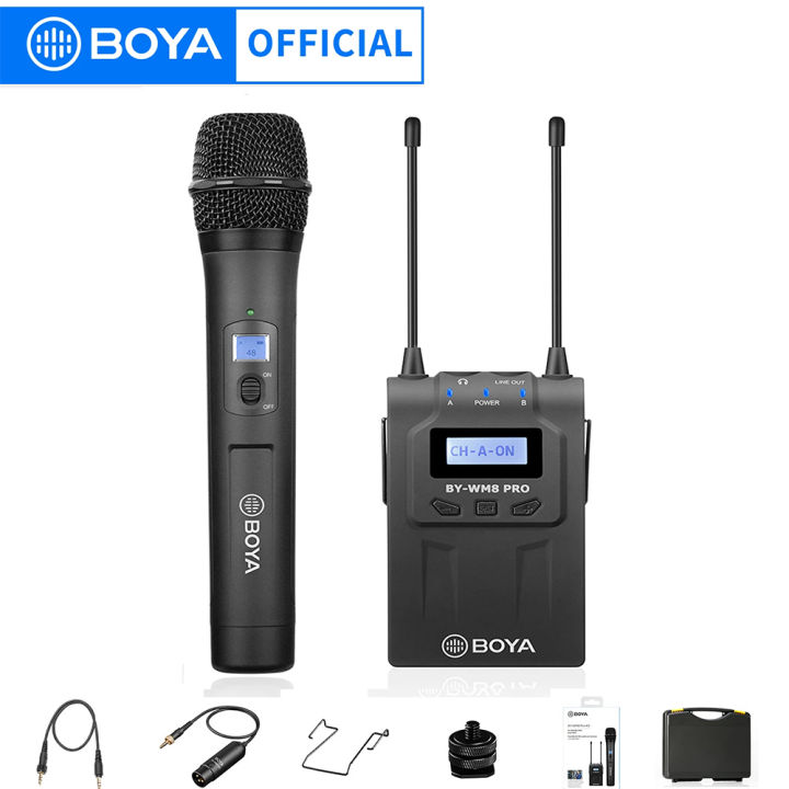 BOYA BY-WM8 PRO-K3 Professional UHF Handheld Wireless Microphone Set for iphone android Camera Interviews Stage Performance