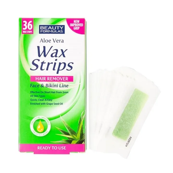 Beauty%20Formulas%20Hair%20Removal%20Aloe%20Vera%20Wax%20Stripes-%20Face%20&%20Bikini%20Line%2036%20Wax%20Strips%20-%20Image%202
