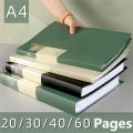 30 pages A4 File Folder Display Book Portable Plastic cover 20 pages Paper Document Organizer 40 pages 60 pages File Folder for. 