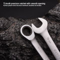 Harden 7Pcs Fixed Combination Gear Spanner Set, Metric Ratcheting Wrench Ring n Open End Ratchet Spanner Set 540117.