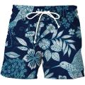Men's Printed Beach Shorts Fashion Hawaii Comfort Swimwear Pants Men's Casual Quick Dry Breathable Teen Summer Shorts for Men.