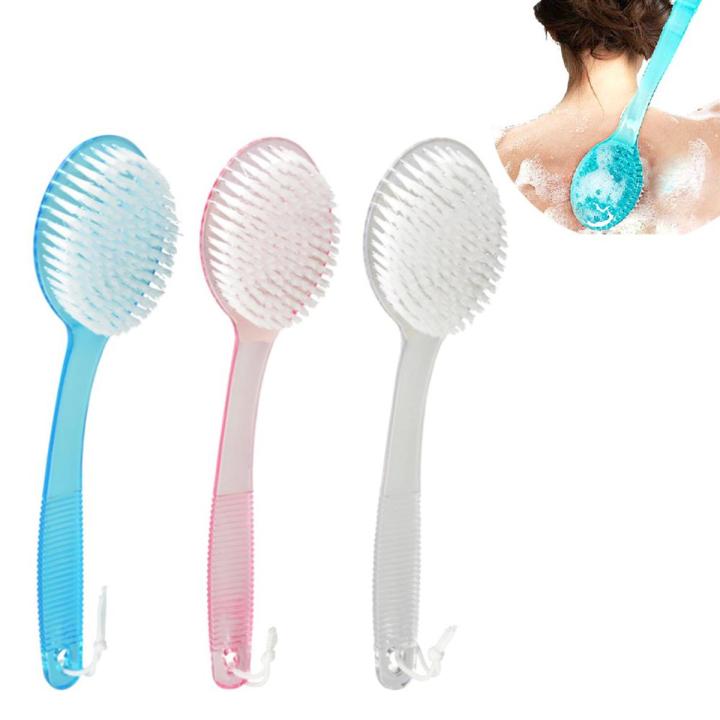Back Scrubber, Shower Back Brush, Bath Body Brush for Exfoliating, Plastic Long Handle Hanging Soft Shower Brush, Body Scrubbing Massager,  for Skin Health