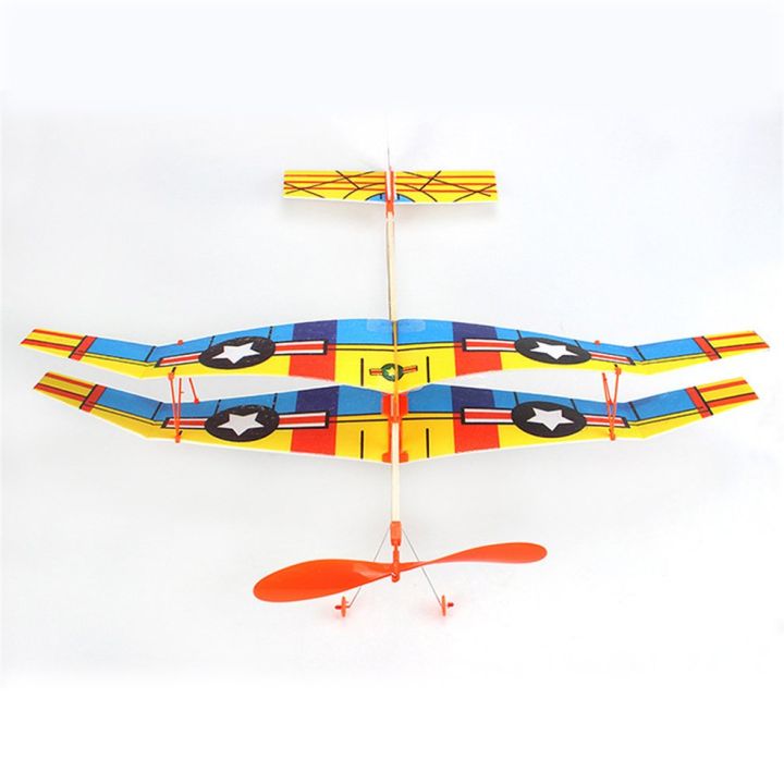 Biplane%20Glider%20Aircraft%20Thunderbird%20Rubber%20Band%20Power%20Plane%20Helicopter%20Model%20-%20Image%205
