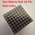 788BS RED Color LED 20mm DOT Matrix Round Dot 8x8 1.9mm LED 16 Pin Leads Common Anode 7 Segment Display For Panel Moving Text Massage Arduino.