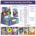 2022 Panini Football Star Cards Box Qatar World Cup Soccer Star Collection Messi Ronaldo Footballer Limited Fan Cards Box Set. 