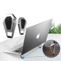 Telebrands As seen on TV Metal Foldable Laptop Stand Non-slip Base Bracket Support For Macbook Pro Air Lenovo Thinkpad PC Laptops Mini Cooling Stand Feet. 