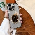 New Phone case Tecno Spark 20 Spark 20C Spark 20 Pro Spark 20 Pro Plus Back Cover with Bow Makeup Mirror Luxury Shiny Gradient Plating Glitter Girls Slim Phone cases Transparent Soft Silicone Protective Pouch.