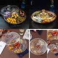 Transparent Acrylic Plate Dry Fruit Plate Compartment With Cover - Serve Dry Fruits In Style With A Transparent Acrylic Plate.