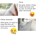 Frosted Glass Window Film Sun Blocking Window Tinting Film for Home Non Adhesive Static Cling Bathroom Door Covering.