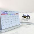 2 PCS Standing Flip Calendar 12 Months Desktop Calendar Stand Up Calendar, with Blank Blocks A.