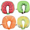 Fruit U Shaped Travel Pillow Nanoparticles Neck Pillow Watermelon Lemon Kiwi Orange Car Pillows Soft Cushion Home Textile. 