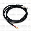 3 Wire DS18B20 Waterproof Digital Temperature Temp Sensor Probe 1M Stainless Steel Package Waterproof DS18B20 Temperature Sensor Probe For Arduino Raspberry Pi.