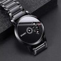 SKMEI 1260 Fashion Quartz Waterproof Creative Stainless Steel Business Watch For Men 1260 Replica Black. 