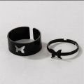 Butterfly Unique and Stylish King and Queen Couple Ring Set- 2Pcs.