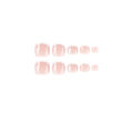 Toe Nails Set French Press on Foot Tips Nail Tips with Designs Summer Reusable Artificial False Stick-on Nails Art 24pcs.