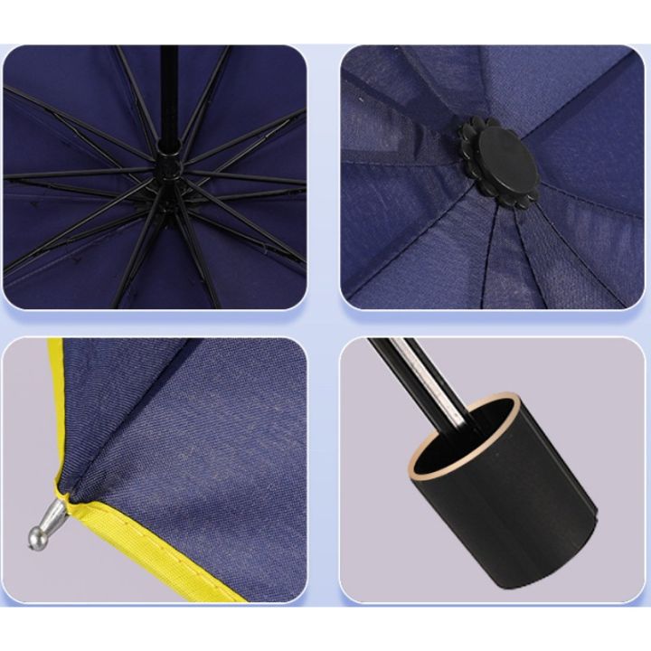 130cm Large Double Layer Umbrella Men Woman Windproof Male Sun Umbrella Outdoor 3 Floding Big Rain Parapluie Folding Umbrella
