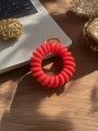 Women's Spiral Hair Ties Telephone Wire Cord Girl Hair Ring Elastic Head Bands Rubber Band Scrunchies Ladies Headwear Sweet Korean Large Spring Summer Thickened Stretchy Children Durable Tie Hair Tool Hair Accessories.