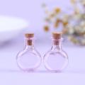 2Pcs Mini Glass Bottles Wishing Bottle with Corks Tiny Jars Vials Storage Bottle.