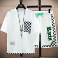 Summer Exclusive Black Printed Combo Set Half Sleeve T-Shirt & Quarter Pant For Men - T Shirt & Pant For Men.