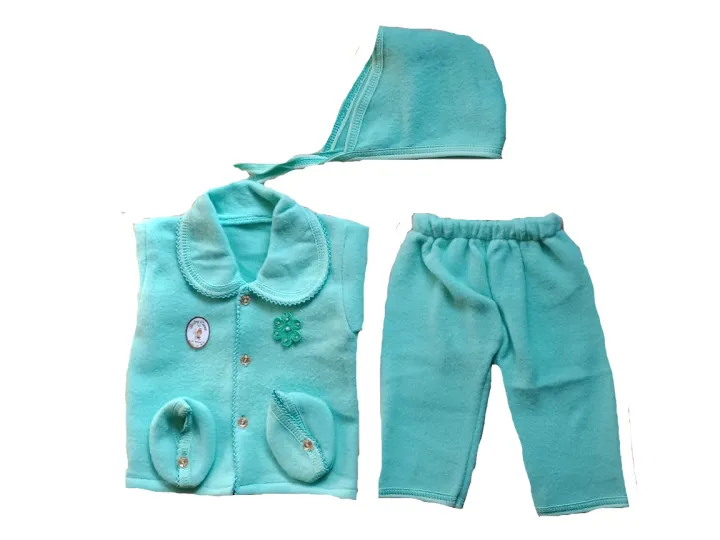 Woolen%20New%20Born%20Baby%20Winter%20Dress%20Set-Pink%20-%20Image%202