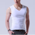 Modal Vest Men's Summer Wear Bottoming Skinny Hurdles Sports Ice Silk SeamlessVCollar SleevelessTThin T-shirt.