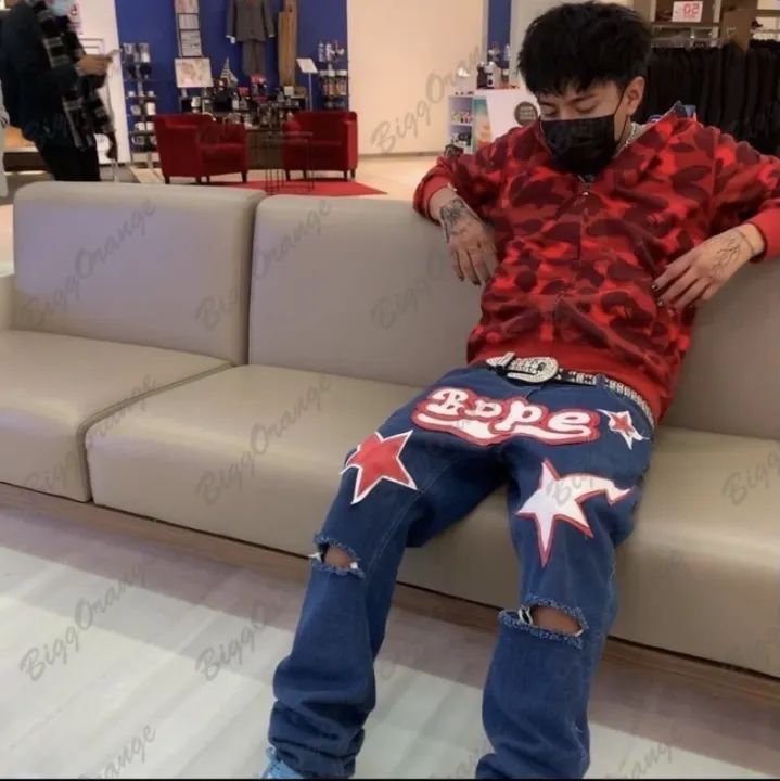 High-quality%20Hip%20Hop%20Fashion%20Streetwear%20Star%20Print%20Hole%20Jeans%20American%20Retro%20Low%20Waist%20Loose%20Denim%20Pants%20Y2K%20Straight%20Pants%20Man%20-%20Image%202