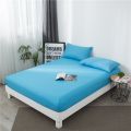 200*220 Solid Color Bedsheet(Pillowcase Need Order) Bed Sheets On Elastic Queen King Size Fitted Sheet for Adults Drap Housse. 
