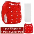 Washable Baby Cloth Diaper (3 kg to 15 kg) - 1 Piece. 