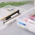 Double Layer Pencil Case Transparent Plastic Pen Storage Box Stationery School Office Supplies Kids Gift.