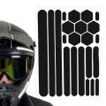 NEW Reflective Sticker for Motorcycle Helmet Protection Strip Reflective Black Stickers Decal for Bicycle Helmet Trailers Bikes. 