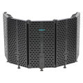 LOMEHO 3 Plastic Microphone Shield Foldable Panels Adjustable Isolation Broadcast Sing Reduce Noise Recording Windscreen LO-PS68. 