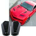 2Pcs Car Simulation Shark Air Vent Universal Glossy Black Sport Racing Air Flow Vent Bonnet Hood Scoop Cover Trim. 