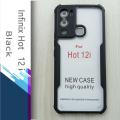 For Infinix Hot 12i  - Transparent Silica Gel Matte ShockProof Slim Thin Back Cover Phone Case With Bumper. 